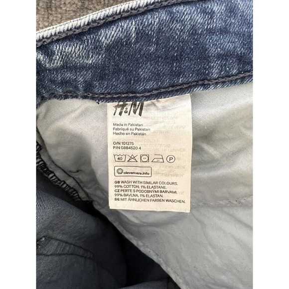 H&M Ultra High Waist Loose Fit Mom Jeans Womens Size 16 Button Fly Blue Denim - Picture 5 of 12